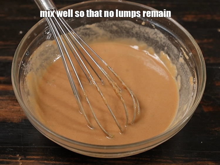 Step 9 – <p>Mix well so that no lumps remain. If you find it difficult to break the …