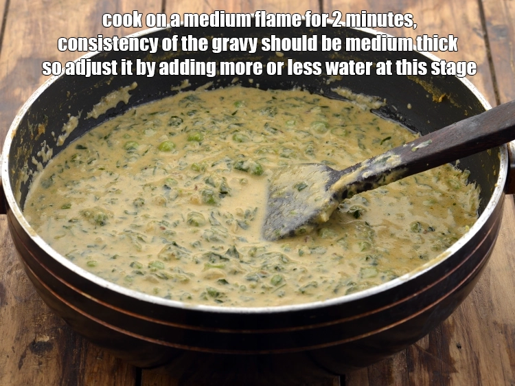 Step 35 – <p>Cook on a medium flame for 2 minutes, while stirring occasionally. Consistency of the gravy …
