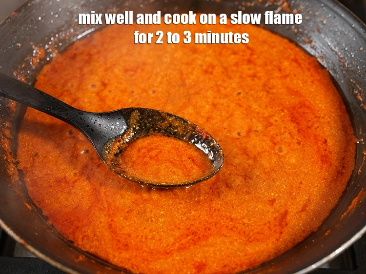 Step 35 – <p><span style="background-color:rgb(255,255,255);color:rgb(0,0,0);">Mix well and cook on a slow flame for 2 to 3 minutes, while …