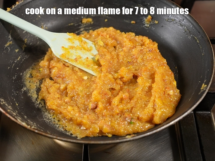 Step 24 – <p>Cook on a slow flame for approx. 8 to 10 minutes, while stirring continuously. This …