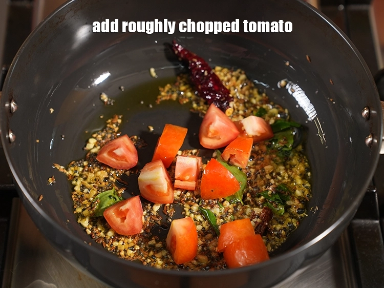 Step 25 – <p>Add <span style="background-color:rgb(255,255,255);color:rgb(0,0,0);">1/4 cup roughly </span><a href="https://www.tarladalal.com/glossary-tomatoes-tamatar-639i#ing_2361"><u>chopped tomato</u></a><u>.</u></p>