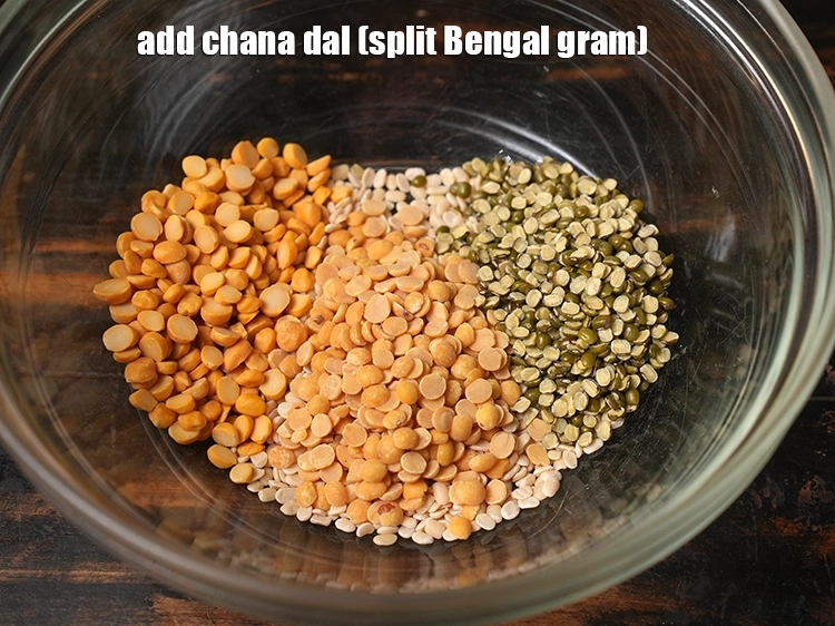 Step 5 – <p>Add <span style="background-color:rgb(255,255,255);color:rgb(0,0,0);">1 tbsp </span><a href="https://www.tarladalal.com/glossary-chana-dal-split-Bengal-gram-285i"><u>chana dal (split Bengal gram)</u></a><u>.</u></p>