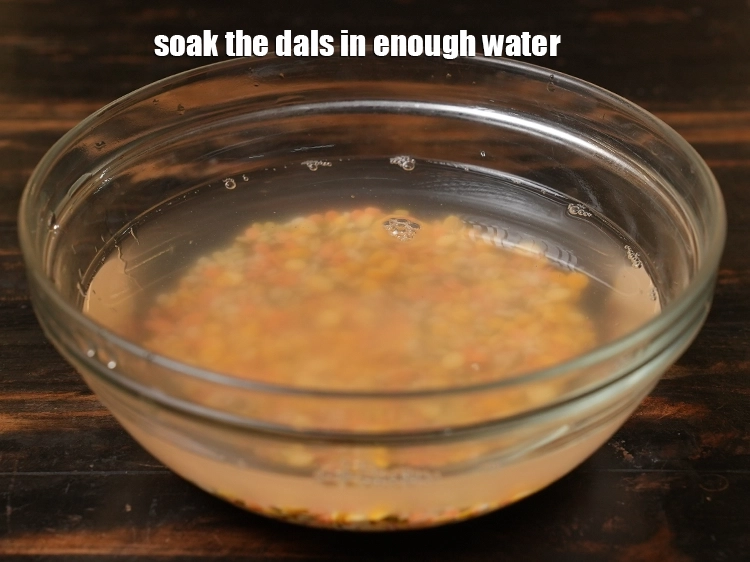 Step 7 – <p><span style="background-color:rgb(255,255,255);color:rgb(0,0,0);">Wash all the <strong>dals</strong> and soak in enough water.</span></p>