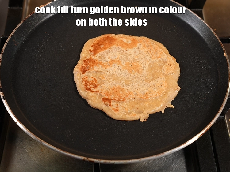 Step 16 – <p>Cook till <strong>banana walnut pancake | Indian style banana walnut pancake | banana pancake with …