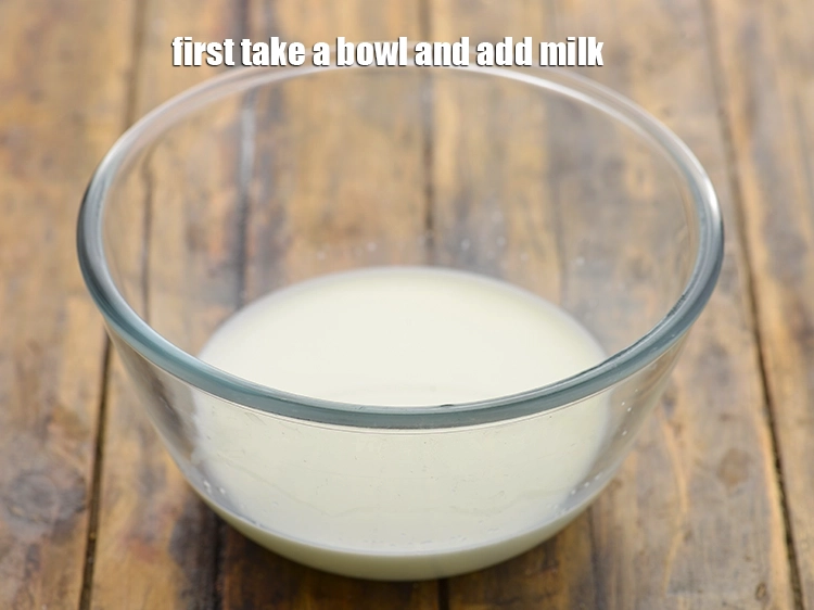 Step 2 – <p>To make&nbsp;<strong>Panchamrut, Panchamrit</strong>, first take a bowl and add the <span style="background-color:rgb(255,255,255);color:rgb(0,0,0);">1/2 cup </span><a href="https://www.tarladalal.com/glossary-milk-doodh-full-cream-milk-514i"><u>milk</u></a>.&nbsp;</p>
