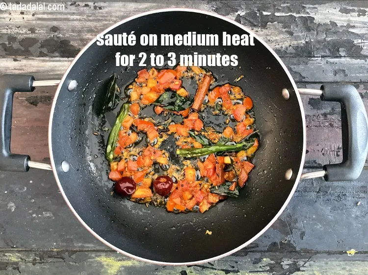 Step 30 – <p>Sauté on a medium flame for 2-3 minutes.</p>