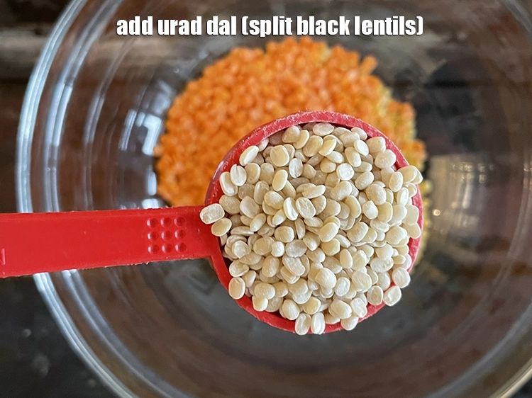 Step 5 – <html><head></head><body><p>Add&nbsp;1 tbsp&nbsp;<a href="glossary-urad-dal-split-black-lentil-941i">urad dal (split black lentils)</a>.&nbsp;1 cup of cooked&nbsp;<a href="https://www.tarladalal.com/recipes-using-urad-dal-split-black-lentil-941">urad dal</a>&nbsp;gives 69.30% of your …