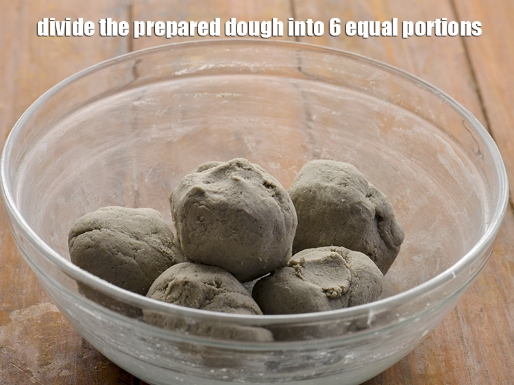 Step 10 – <p>For&nbsp;<strong>rotla recipe | bajra rotla | &nbsp;Gujarati style bajra rotla |&nbsp;healthy pearl millet roti &nbsp;|</strong>&nbsp;divide …