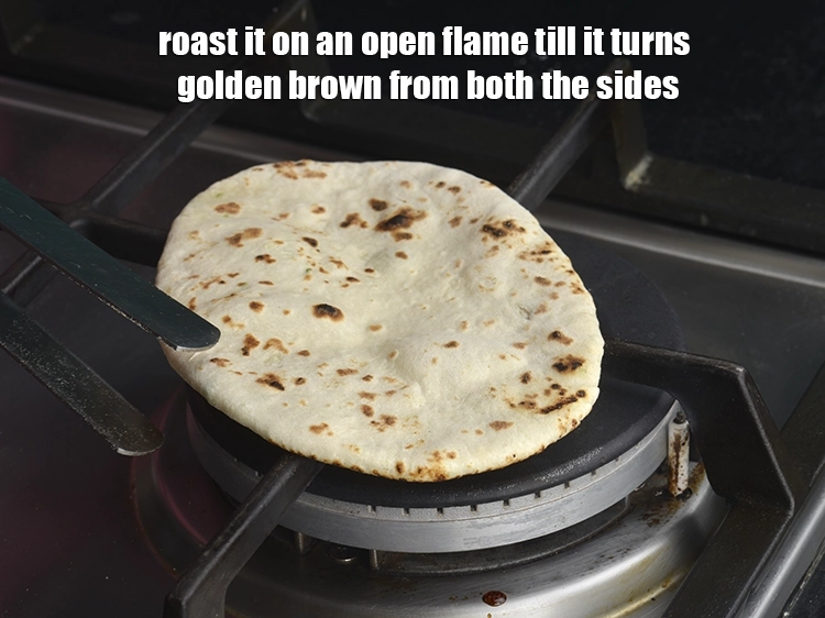 Step 18 – <p><span style="background-color:rgb(255,255,255);color:rgb(0,0,0);">Cook it on the other side till it puffs a little and then roast …