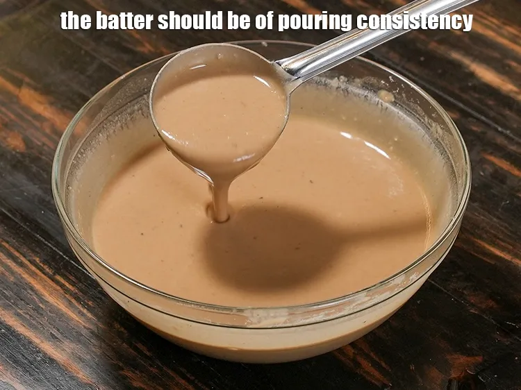 Step 19 – <p>The batter should have a pouring consistency, similar to pancake batter. Avoid making it too …