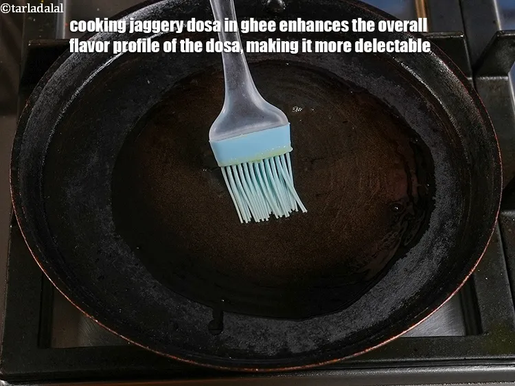 Step 21 – <p>Cooking jaggery dosa in ghee enhances the overall flavor profile of the dosa, making it …