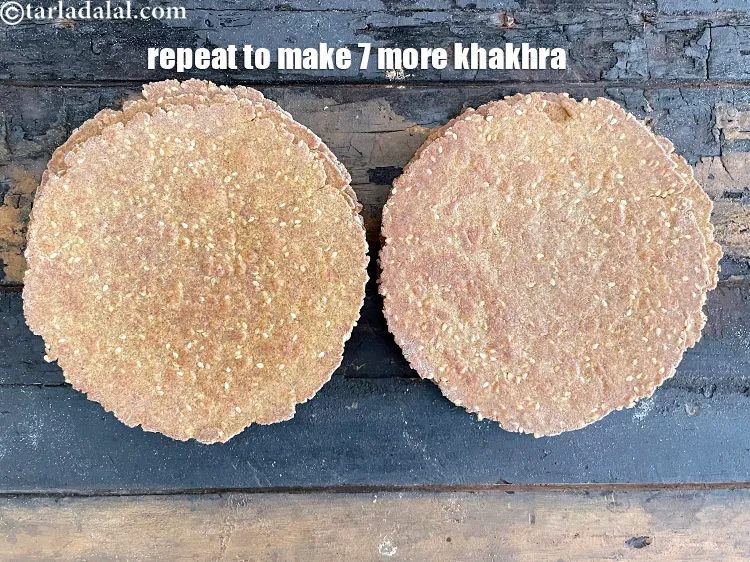 Step 45 – <p>Repeat to make 7 more&nbsp;<strong>nachni sesame khakhra recipe&nbsp;|&nbsp;nachni til khakhra&nbsp;|&nbsp;homemade ragi khakhra&nbsp;|&nbsp;healthy tasty nachni khakhra&nbsp;|</strong></p>