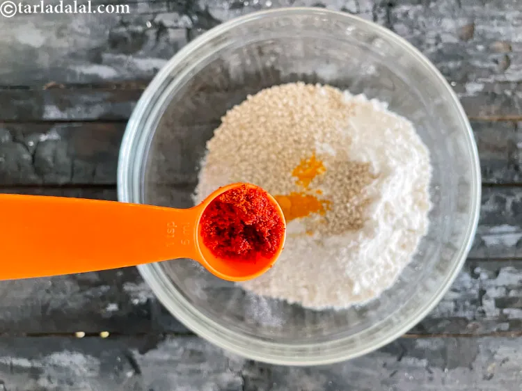 Step 15 – <html><head></head><body><p>Add&nbsp;1/2 tsp&nbsp;<a href="glossary-chilli-powder-red-chilli-powder-339i">chilli powder</a>.</p></body></html>