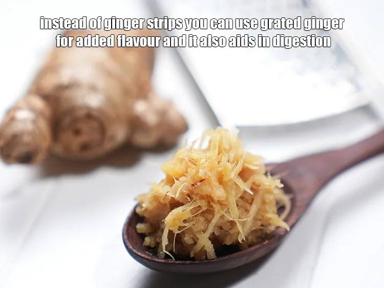 Step 16 – <p>Instead of ginger strips you can use grated ginger for added flavour and it also …