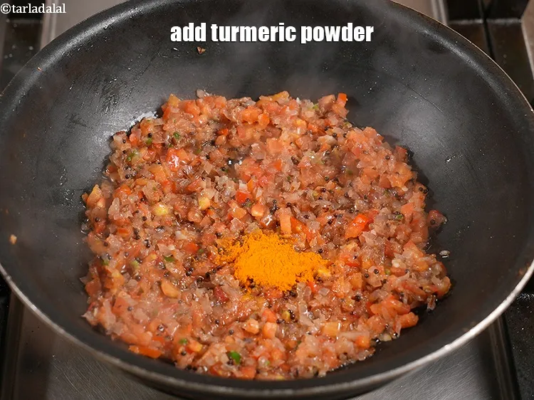 Step 13 – <p>Add ½ tsp <a href="https://www.tarladalal.com/glossary-turmeric-powder-haldi-645i">turmeric powder (haldi)</a>.</p>