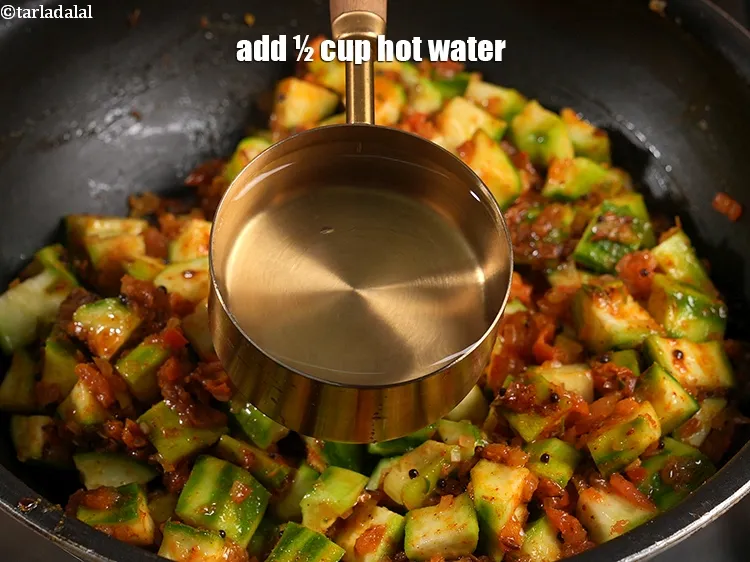 Step 20 – <p>Add ½ cup hot water.</p>