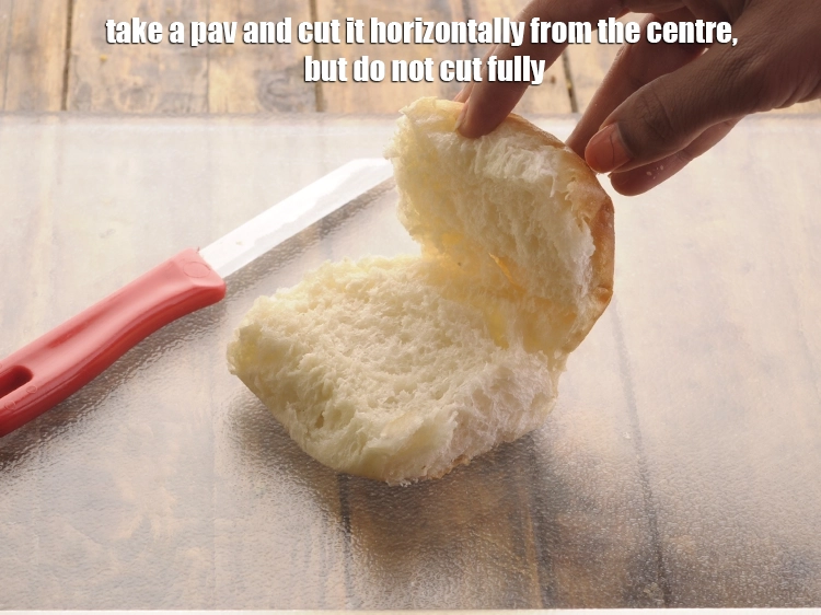 Step 17 – <p>How to assemble&nbsp;<strong>Dabeli (Mumbai Roadside Dabeli )?&nbsp;</strong>Take a <a href="https://www.tarladalal.com/glossary-ladi-pav-pav-bun-pav-228i"><u>ladi pav</u></a> and cut it horizontally …