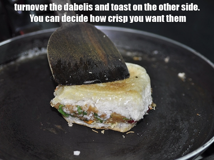 Step 28 – <p>Turnover the <strong>dabelis</strong> and toast on the other side. You can decide how crisp you …