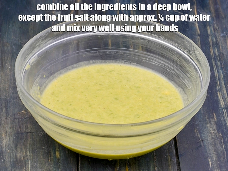 Step 1 – <p><span style="background-color:rgb(255,255,255);color:rgb(0,0,0);">To make <strong>Green Peas Dhokla.</strong> Combine all the ingredients in a deep bowl, except …