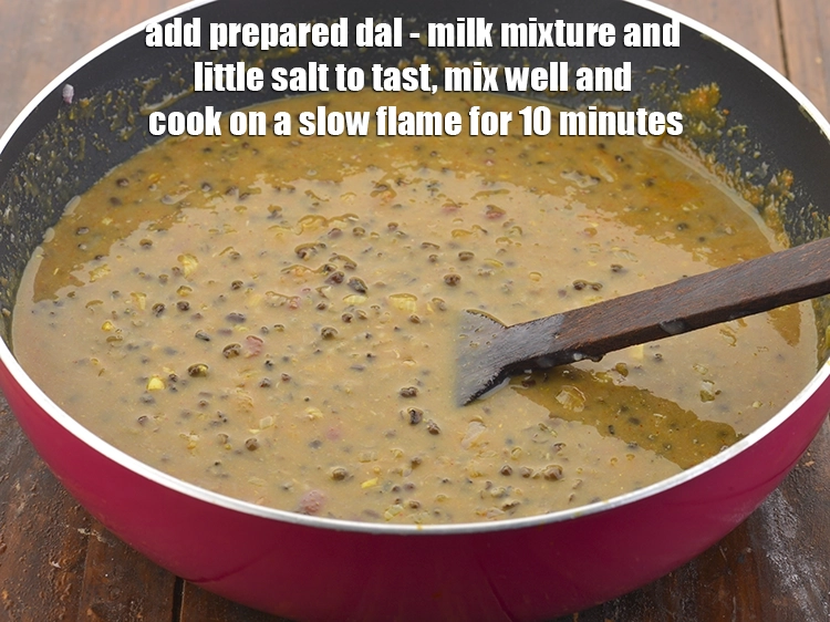 Step 21 – <p><span style="background-color:rgb(255,255,255);color:rgb(0,0,0);">Add the <strong>prepared urad dal - rajma -milk mixture</strong> and little </span><a href="https://www.tarladalal.com/glossary-salt-namak-table-salt-418i"><u>salt </u></a><span …