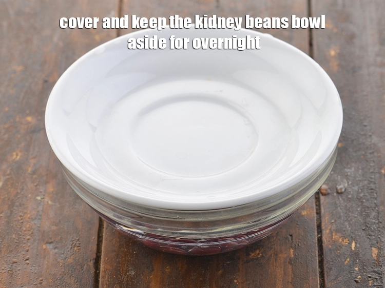 Step 4 – <p><span style="background-color:rgb(255,255,255);color:rgb(0,0,0);">Cover and keep the </span><a href="https://www.tarladalal.com/glossary-rajma-kidney-beans-197i"><u>rajma (kidney beans)</u></a><span style="background-color:rgb(255,255,255);color:rgb(0,0,0);"> bowl aside for overnight.</span></p>