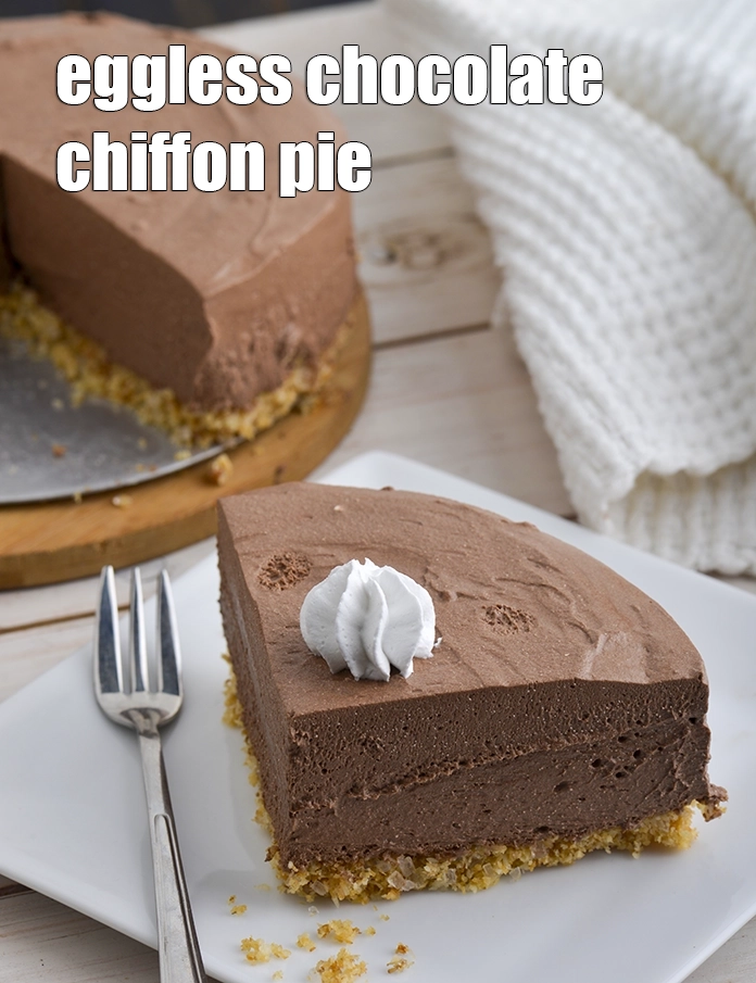 Step 14 – <p><span style="background-color:rgb(255,255,255);color:rgb(0,0,0);">Serve <strong>Chocolate Chiffon Pie ( Eggless Desserts Recipe)</strong> chilled.</span></p>
