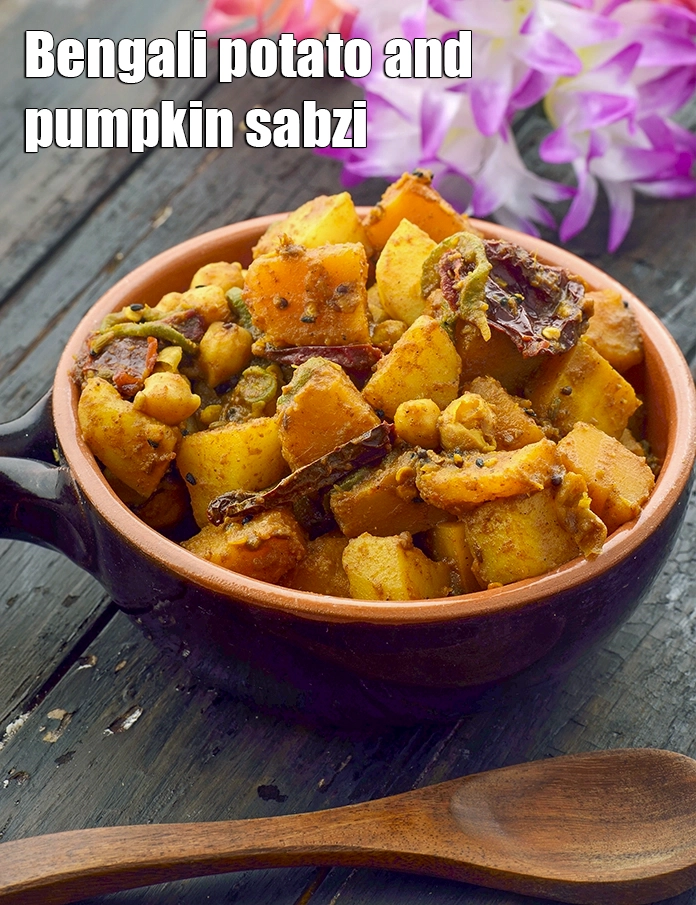 Step 5 – <p><span style="background-color:rgb(255,255,255);color:rgb(0,0,0);">Serve <strong>Kumror Chhokka , Bengali Potato and Pumpkin Sabzi</strong> hot.</span></p>