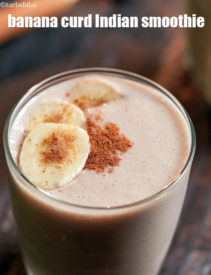 Step 22 – <p>Serve <strong>Banana Yogurt Milkshake |&nbsp;Banana Curd Indian smoothie | healthy kela dahi smoothie for weight …