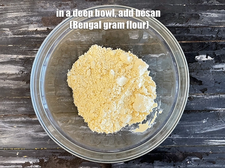 Step 3 – <p><span style="background-color:rgb(255,255,255);color:rgb(0,0,0);">For the dough of <strong>besan paratha, </strong>in a deep bowl add 1 cup </span><a …