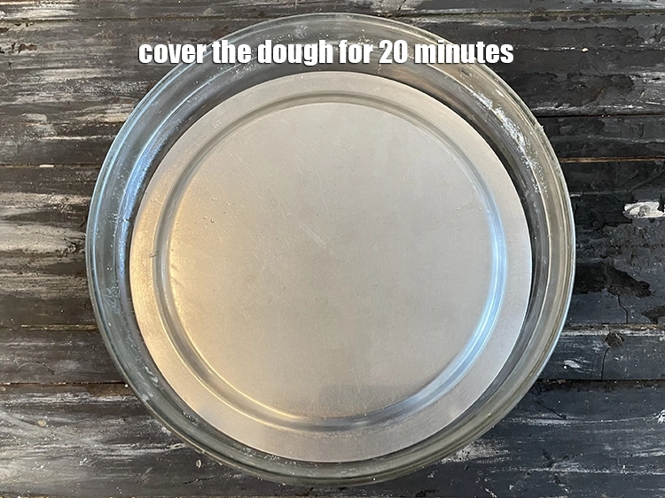 Step 16 – <p>Cover the dough for 20 minutes.</p>
