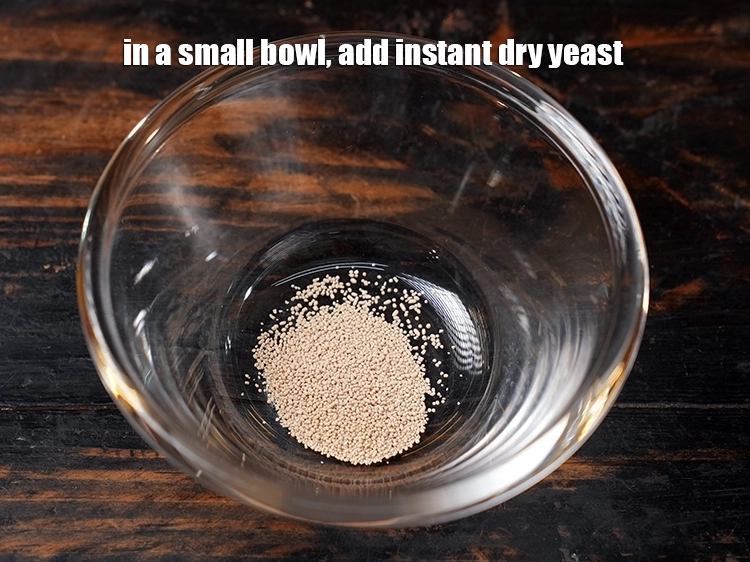 Step 2 – <p><span style="background-color:rgb(255,255,255);color:rgb(0,0,0);">For the <strong>yeast mixture</strong> for the dough, add 1 tsp&nbsp;</span><a href="https://www.tarladalal.com/glossary-instant-dry-yeast-instant-sukha-khameer-2494i"><u>instant dry yeast</u></a><span style="background-color:rgb(255,255,255);color:rgb(0,0,0);"> …
