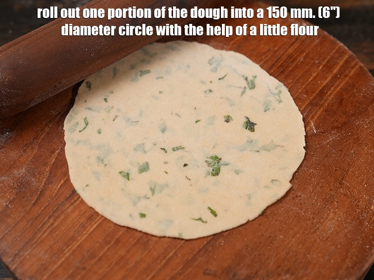 Step 19 – <p><span style="background-color:rgb(255,255,255);color:rgb(0,0,0);">Roll out one portion of the <strong>dough</strong> into a 150 mm. (6") diameter circle …