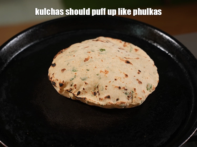 Step 24 – <p><strong>kulchas </strong>should puff up like phulkas</p>