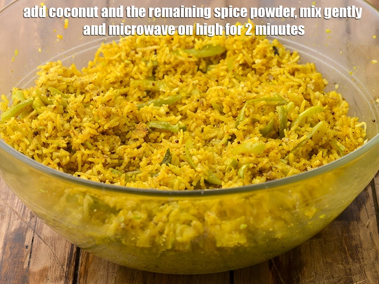 Step 10 – <p><span style="background-color:rgb(255,255,255);color:rgb(0,0,0);">Add the 1/4 cup </span><a href="https://www.tarladalal.com/glossary-coconut-nariyal-269i#ing_3229"><u>grated coconut</u></a><span style="background-color:rgb(255,255,255);color:rgb(0,0,0);"> and the remaining <strong>spice powder</strong>, mix …