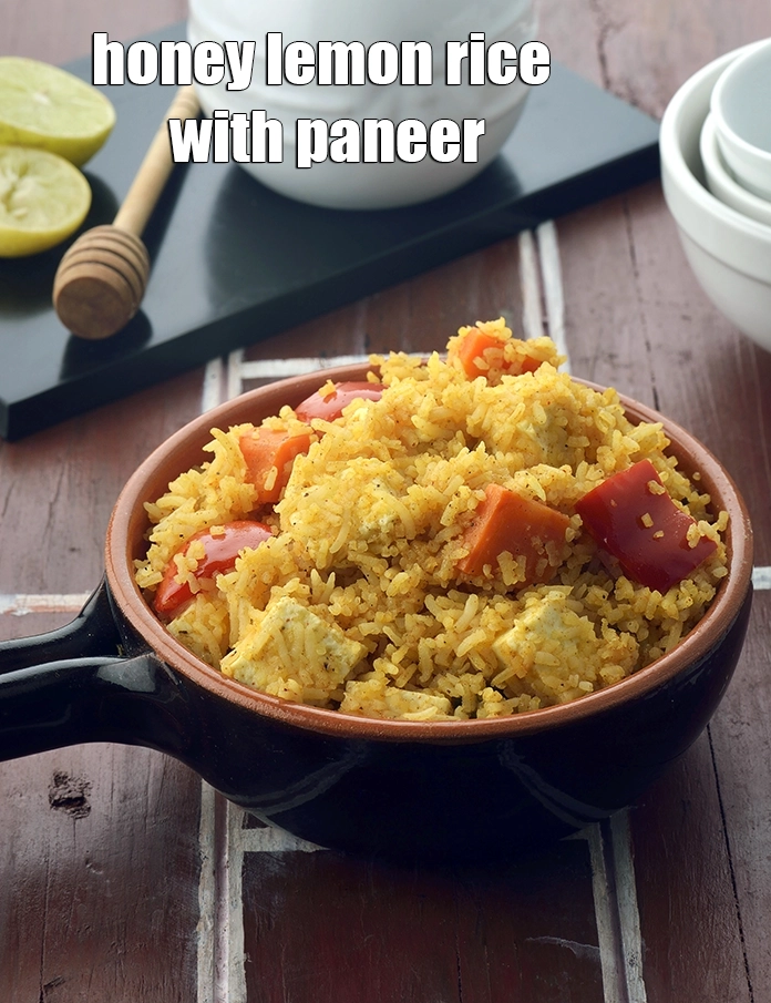 Step 7 – <p><span style="background-color:rgb(255,255,255);color:rgb(0,0,0);">Serve <strong>Honey Lemon Rice with Paneer</strong> hot.</span></p>