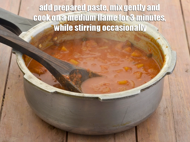 Step 10 – <p><span style="background-color:rgb(255,255,255);color:rgb(0,0,0);">Add the <strong>prepared paste</strong>, mix gently and cook on a medium flame for 3 …