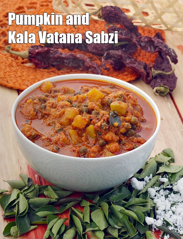 Step 16 – <p><span style="background-color:rgb(255,255,255);color:rgb(0,0,0);">Serve <strong>Pumpkin Kootu Curry, Pumpkin and Kala Vatana Sabzi</strong> hot with a bowl of …