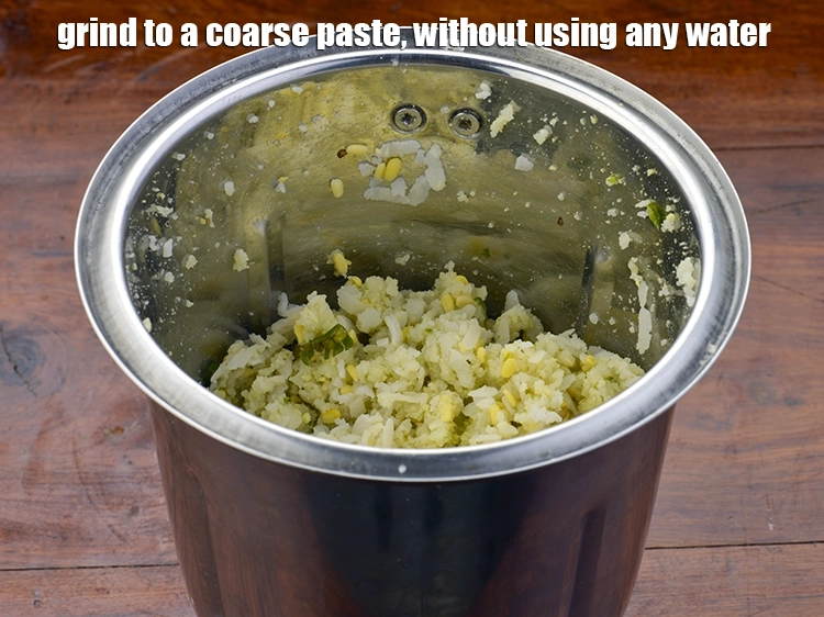 Step 18 – <p>Grind to a coarse paste, without using any water.</p>