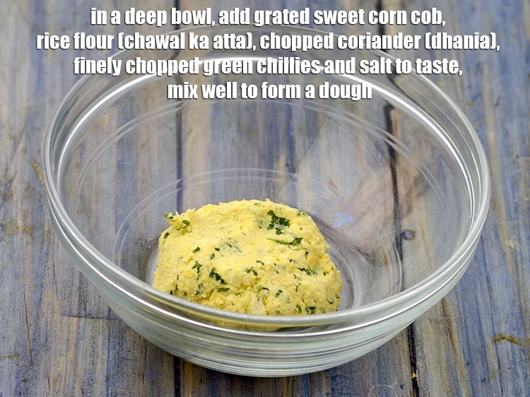 Step 1 – <p>To make <strong>Makai Kofta in Hariyali Curry</strong>, i<span style="background-color:rgb(255,255,255);color:rgb(0,0,0);">n a deep bowl, add 1/2 cup …