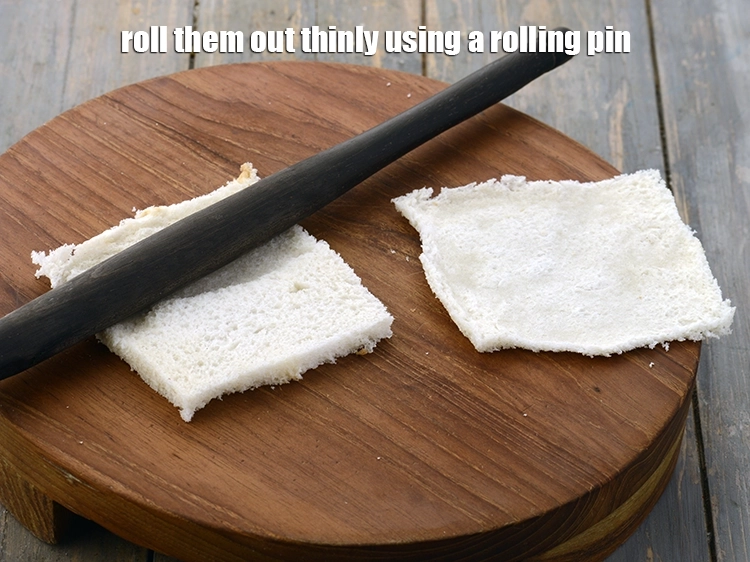 Step 4 – <p><span style="background-color:rgb(255,255,255);color:rgb(0,0,0);">Roll them out thinly using a rolling pin.</span></p>