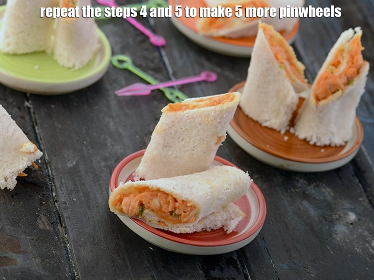 Step 8 – <p><span style="background-color:rgb(255,255,255);color:rgb(0,0,0);">Repeat the steps 4 and 5 to make 5 more <strong>pinwheels</strong>.</span></p>