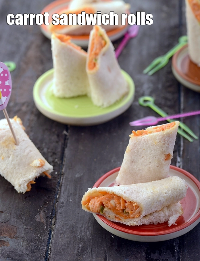 Step 9 – <p><span style="background-color:rgb(255,255,255);color:rgb(0,0,0);">Serve <strong>carrot pinwheels | carrot sandwich rolls recipe | carrot stuffed sandwich roll | …