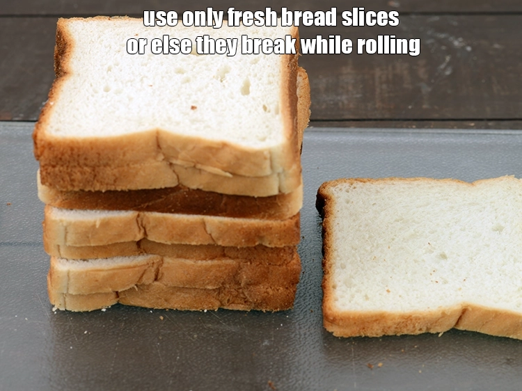Step 10 – <p><span style="background-color:rgb(255,255,255);color:rgb(0,0,0);">Use only fresh </span><a href="https://www.tarladalal.com/glossary-bread-219i"><u>bread </u></a><span style="background-color:rgb(255,255,255);color:rgb(0,0,0);">slices or else they break while rolling. However …