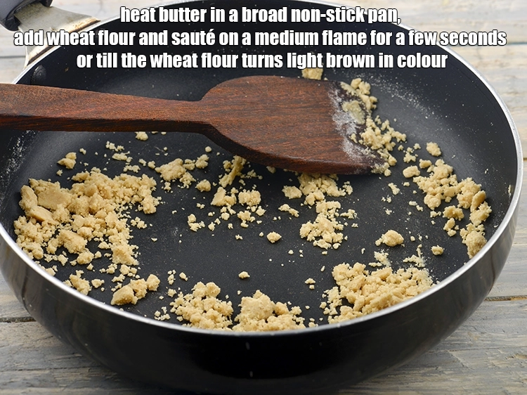 Step 5 – <p><span style="background-color:rgb(255,255,255);color:rgb(0,0,0);">Heat the 1 tsp low-fat </span><a href="https://www.tarladalal.com/glossary-butter-makhan-233i"><u>butter</u></a><span style="background-color:rgb(255,255,255);color:rgb(0,0,0);"> in a broad non-stick pan, add …