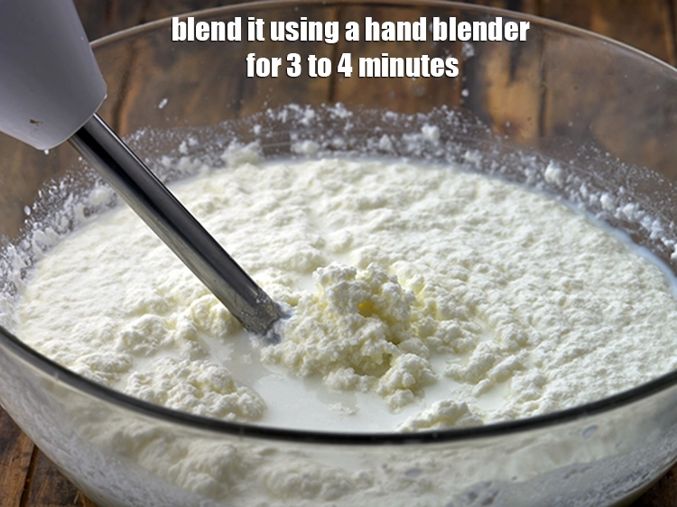 Step 12 – <p>Blend it using a hand blender for 3 to 4 minutes. Alternatively, you can use …
