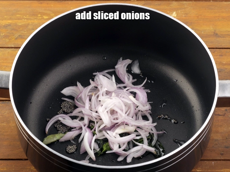 Step 10 – <p>Add 1/2 cup&nbsp;<a href="https://www.tarladalal.com/glossary-sliced-onions-745i">sliced onions</a>. If you wish, you can finely chop them. Jains can …