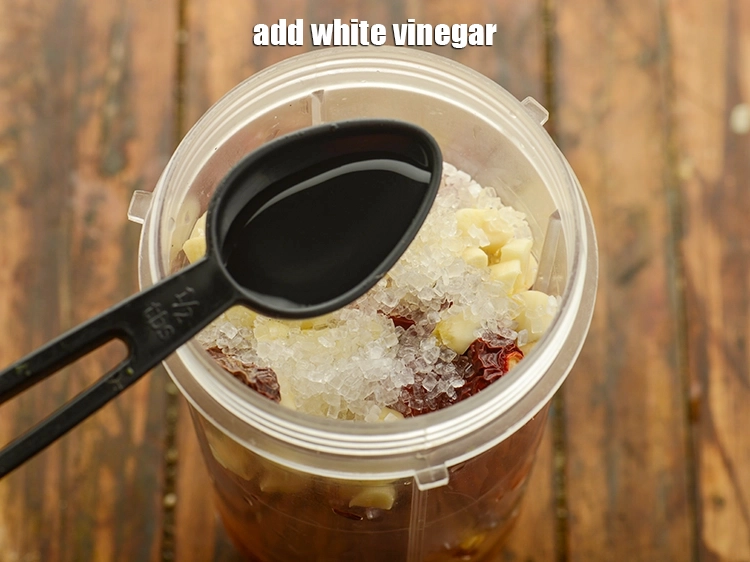 Step 11 – <p>Add <span style="background-color:rgb(255,255,255);color:rgb(0,0,0);">5 tbsp white </span><a href="https://www.tarladalal.com/glossary-vinegar-sirka-cooking-vinegar-341i"><u>vinegar</u></a>. It acts as a preservative and increases the …