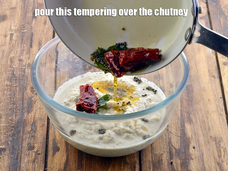 Step 13 – <p>Pour this tempering over the <strong>chutney</strong>.</p>