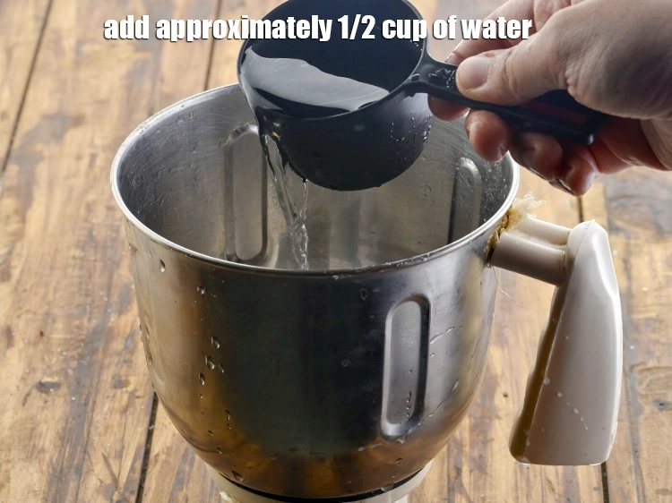 Step 6 – <p>Add approximately 1/2 cup of <strong>water</strong> and blend. We have added a little more then …