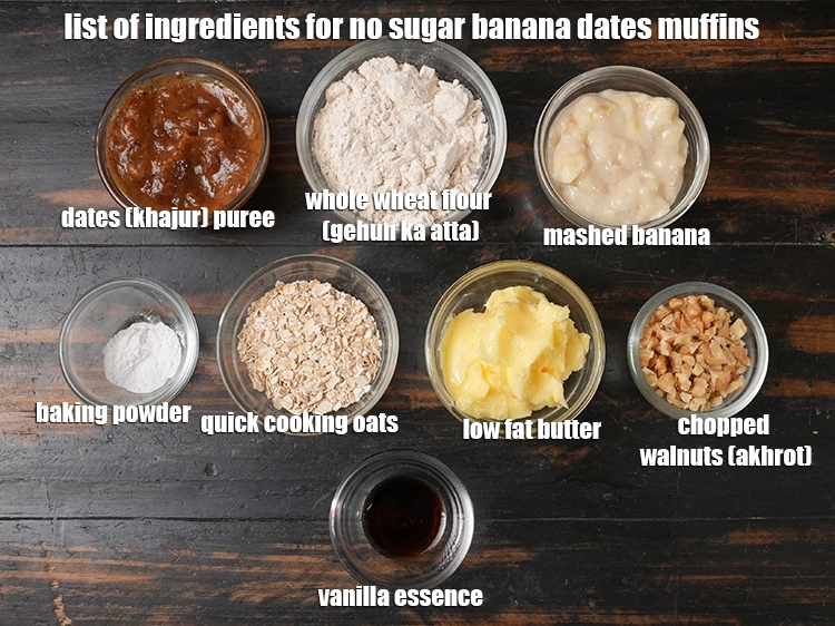 Step 1 – <p><strong>no sugar banana dates muffins | healthy whole wheat muffins | eggless dates Indian muffins. …